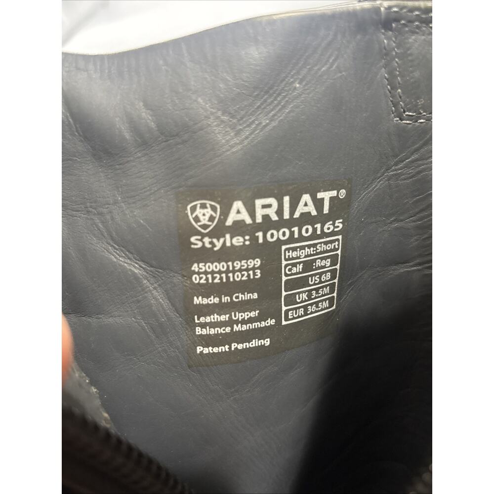 Ariat Volant Black Leather Tall Boots Size 6B Style 10010165 - Picture 6 of 7